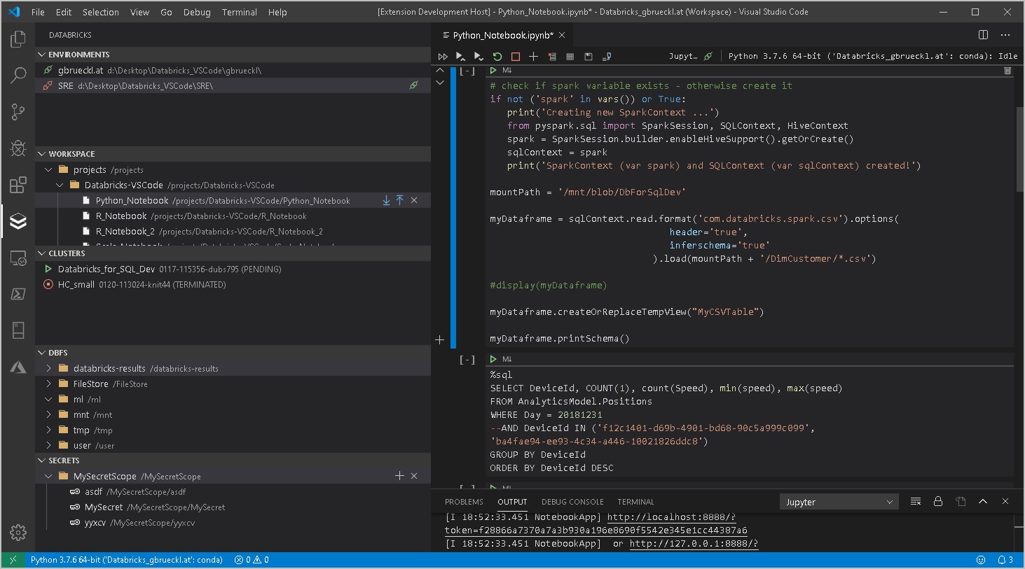 Professional Development For Databricks With Visual Studio Code Gerhard Brueckl On Bi Data